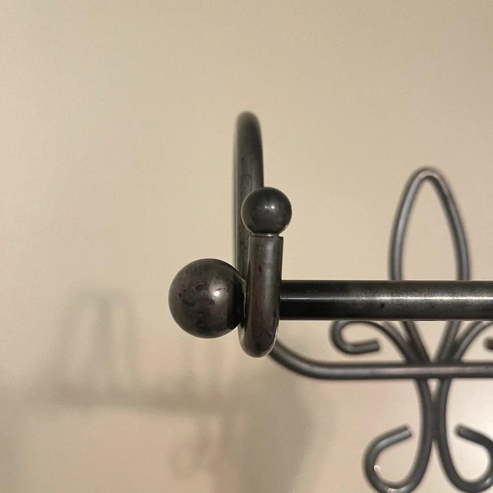1960's 1970's Vintage Ornate Iron‎ Toilet Paper Holder Wall Mounted